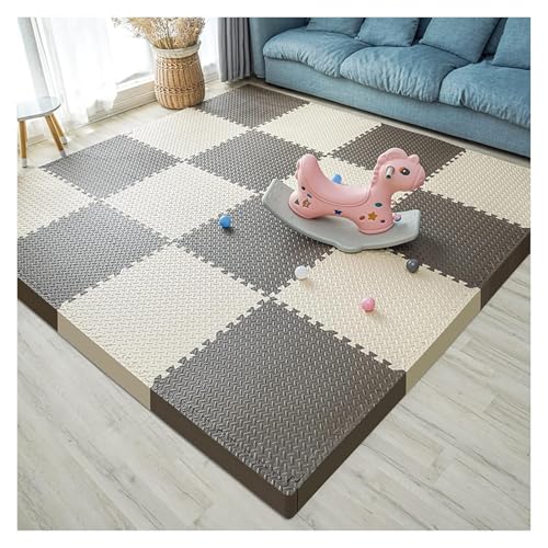 Ineinandergreifende Schaumstoff-Teppichfliesen, 12 x 12 Zoll große Anti-Ermüdungs-Übungsbodenmatte mit hoher Dichte, Unterlagematte for das Heim-Fitnessstudio(Style1,24pcs) von KEuLen