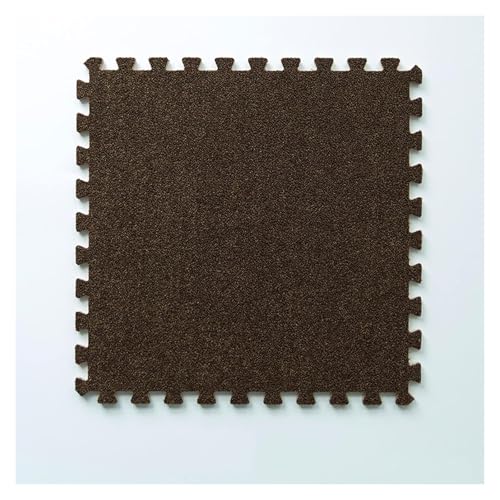 Ineinandergreifende Schaumstoff-Teppichfliesen, Ineinander greifende Teppichfliesen mit Bordüre – weiche Kletterteppiche for das Spielzimmer(Brown) von KEuLen