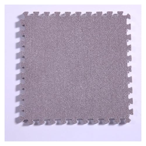 Ineinandergreifende Schaumstoff-Teppichfliesen, Ineinander greifende Teppichfliesen mit Bordüre – weiche Kletterteppiche for das Spielzimmer(Light Gray) von KEuLen