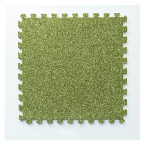 Ineinandergreifende Schaumstoff-Teppichfliesen, Ineinander greifende Teppichfliesen mit Bordüre – weiche Kletterteppiche for das Spielzimmer(Light Green) von KEuLen
