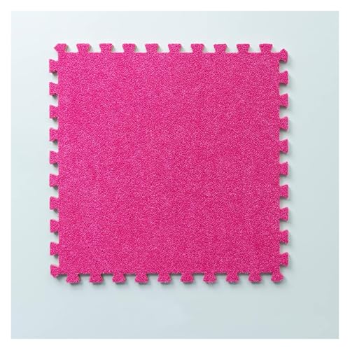 Ineinandergreifende Schaumstoff-Teppichfliesen, Ineinander greifende Teppichfliesen mit Bordüre – weiche Kletterteppiche for das Spielzimmer(Light red) von KEuLen