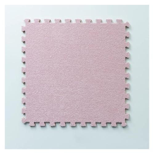 Ineinandergreifende Schaumstoff-Teppichfliesen, Ineinander greifende Teppichfliesen mit Bordüre – weiche Kletterteppiche for das Spielzimmer(Light red2) von KEuLen