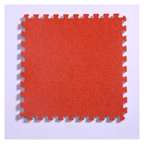 Ineinandergreifende Schaumstoff-Teppichfliesen, Ineinander greifende Teppichfliesen mit Bordüre – weiche Kletterteppiche for das Spielzimmer(Orange) von KEuLen