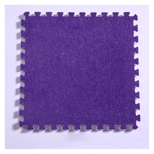 Ineinandergreifende Schaumstoff-Teppichfliesen, Ineinander greifende Teppichfliesen mit Bordüre – weiche Kletterteppiche for das Spielzimmer(Purple) von KEuLen