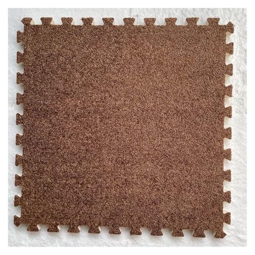 Ineinandergreifende Schaumstoff-Teppichfliesen, Puzzle-Bodenfliesen, Trainingsmatte for Wohnzimmer, Schlafzimmer, Spielzimmer(Brown) von KEuLen