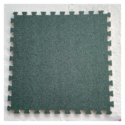 Ineinandergreifende Schaumstoff-Teppichfliesen, Puzzle-Bodenfliesen, Trainingsmatte for Wohnzimmer, Schlafzimmer, Spielzimmer(Dark Green) von KEuLen