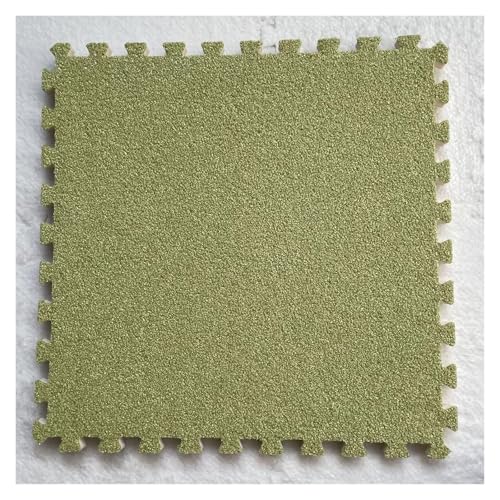 Ineinandergreifende Schaumstoff-Teppichfliesen, Puzzle-Bodenfliesen, Trainingsmatte for Wohnzimmer, Schlafzimmer, Spielzimmer(Light Green) von KEuLen