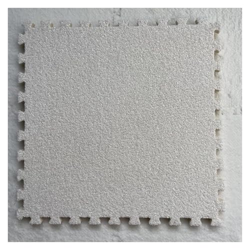 Ineinandergreifende Schaumstoff-Teppichfliesen, Puzzle-Bodenfliesen, Trainingsmatte for Wohnzimmer, Schlafzimmer, Spielzimmer(White) von KEuLen