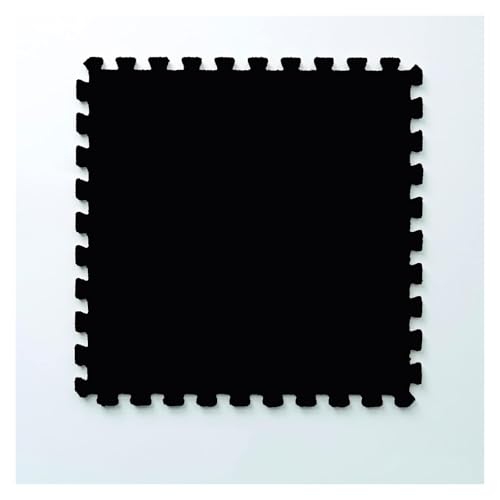 Ineinandergreifende Schaumstoff-Teppichfliesen, Weiche Bunte Crawl Foam Matten for Spielzimmer Home Schlafzimmer Salon(Black) von KEuLen