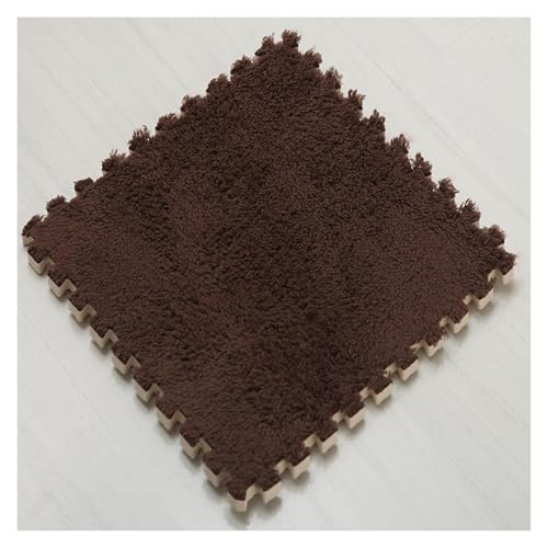 Ineinandergreifende Schaumstoff-Teppichfliesen, Weicher Puzzle-Teppich, Spielmatte for Zuhause, Spielzimmer-Dekor(Brown) von KEuLen