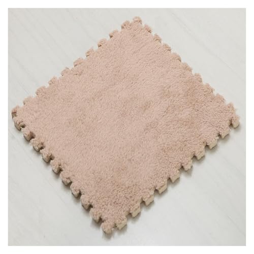 Ineinandergreifende Schaumstoff-Teppichfliesen, Weicher Puzzle-Teppich, Spielmatte for Zuhause, Spielzimmer-Dekor(Light Brown) von KEuLen