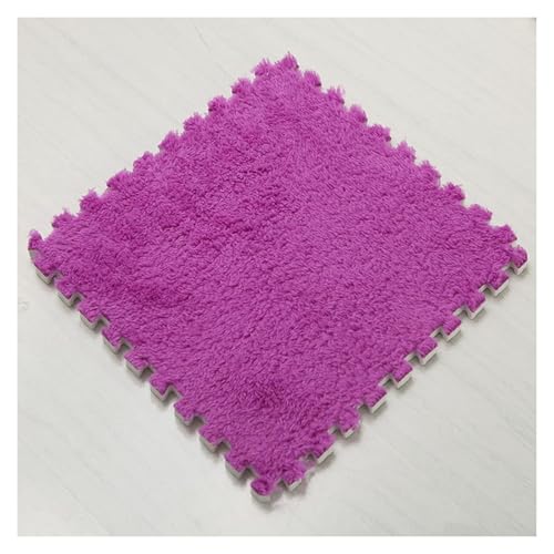 Ineinandergreifende Schaumstoff-Teppichfliesen, Weicher Puzzle-Teppich, Spielmatte for Zuhause, Spielzimmer-Dekor(Purple) von KEuLen