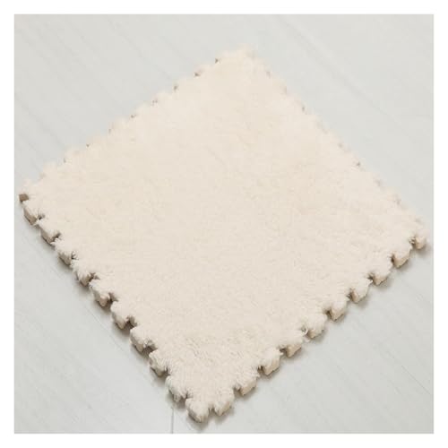 Ineinandergreifende Schaumstoff-Teppichfliesen, Weicher Puzzle-Teppich, Spielmatte for Zuhause, Spielzimmer-Dekor(White) von KEuLen