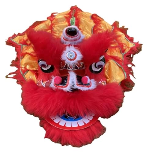 KEuLen Löwen-Tanz-Kostüm, Löwen-Tanz-Maskottchen-Kostüm, Chinesischer Drachentanz, traditionelle Volkstanz-Requisiten, Löwentanz-Kunsthandwerk(Red) von KEuLen