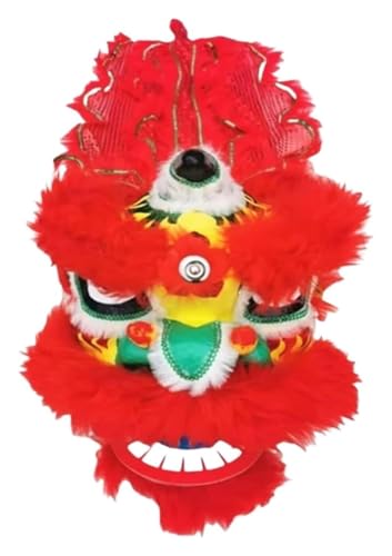KEuLen Löwen-Tanz-Kostüm, Löwen-Tanz-Maskottchen-Kostüm, Chinesischer Löwentanz for Fitness-Unterhaltung Löwentanz-Dekoration for Frühlingsfest-Party(Red) von KEuLen