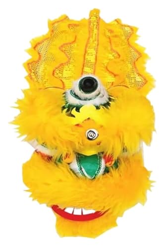 KEuLen Löwen-Tanz-Kostüm, Löwen-Tanz-Maskottchen-Kostüm, Chinesischer Löwentanz for Fitness-Unterhaltung Löwentanz-Dekoration for Frühlingsfest-Party(Yellow) von KEuLen