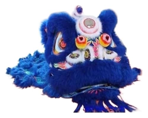 KEuLen Löwen-Tanz-Kostüm, Löwen-Tanz-Maskottchen-Kostüm, Chinesisches Löwentanzkostüm, Volkskunst for Outdoor-Sportparty, Frühlingsfest(Blue) von KEuLen