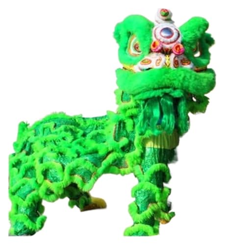 KEuLen Löwen-Tanz-Kostüm, Löwen-Tanz-Maskottchen-Kostüm, Chinesisches Löwentanzkostüm, Volkskunst for Outdoor-Sportparty, Frühlingsfest(Green) von KEuLen