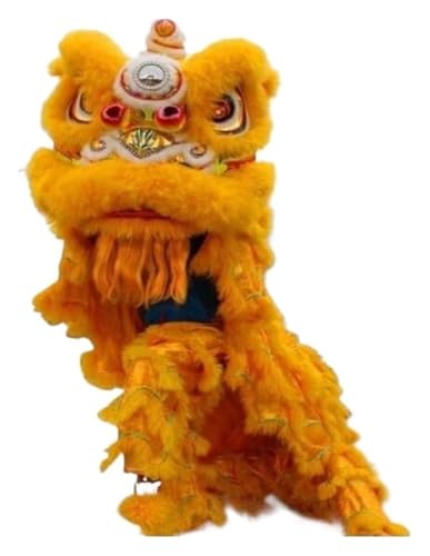 KEuLen Löwen-Tanz-Kostüm, Löwen-Tanz-Maskottchen-Kostüm, Chinesisches Löwentanzkostüm, Volkskunst for Outdoor-Sportparty, Frühlingsfest(Yellow) von KEuLen