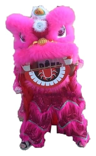 KEuLen Löwen-Tanz-Kostüm, Löwen-Tanz-Maskottchen-Kostüm, Löwentanzkopf-Performance Löwentanzkostüm for Outdoor-Sportarten Seidendrachentanz Traditionelle Festivals(Purple) von KEuLen
