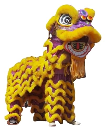 KEuLen Löwen-Tanz-Kostüm, Löwen-Tanz-Maskottchen-Kostüm, Löwentanzkostüm, künstliche Wolle, Löwentanz, Drachentanz for traditionelle Festivals im Freien(A) von KEuLen
