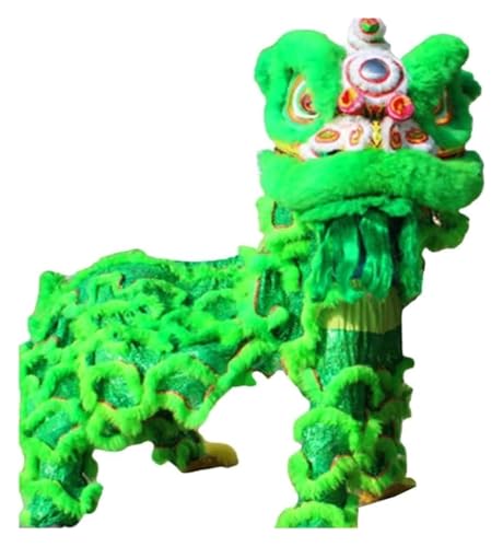 KEuLen Löwen-Tanz-Kostüm, Löwen-Tanz-Maskottchen-Kostüm, Traditioneller Löwentanzkopf, Löwentanzkostüm, chinesische Outdoor-Sportarten(Green) von KEuLen