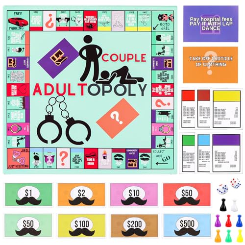 Adultopoly Board Games,Couple Adult Opoly Paar Spiele Für Paare Kartenspiel Paare, Partner Spiele Erwachsene,Lustige Requisiten zum Aufheizen der Gefühle Adultopoly Board Games,Couple Adult Opoly Paar Spiele Für Paare Kartenspiel Paare, Partner Spiele Erwachsene,Lustige Requisiten zum Aufheizen der Gefühle von KFDDRN