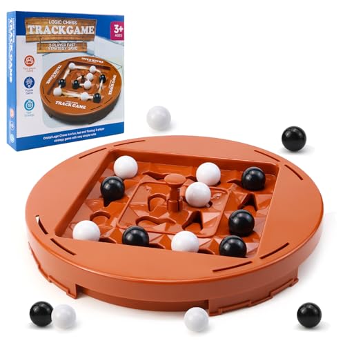 4 Gewinnt, Vier Gewinnt Spin Brettspiel, Track Logic Board, Logic Road Brettspiel, Double Spiel für die Ganze Familie von KFETFE