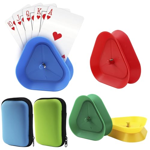 Kartenhalter Kinder 4 Stück Spielkartenhalter, Kartenständer Spielkarten, Kartenhalter Spielkarten mit 2 Spielkarten Box für Senioren und Kinder Kartenhalter Kinder 4 Stück Spielkartenhalter, Kartenständer Spielkarten, Kartenhalter Spielkarten mit 2 Spielkarten Box für Senioren und Kinder von KFETFE