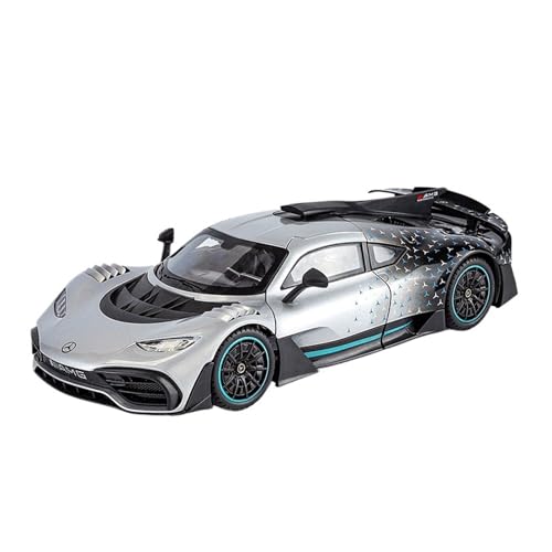 KFHBNI Sammlermodelle von Spielzeugautos 1:18 EIN Sportwagenmodell aus Legierung, Druckguss-Metallkonzept, Rennfahrzeuge, Automodell, Sound- und Lichtsimulation, Kinderspielzeug, Geschenk(Silvery) von KFHBNI
