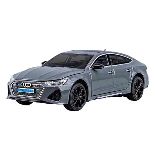 KFHBNI Sammlermodelle von Spielzeugautos 1:24 RS7 Coupé Automodell aus Legierung Druckguss & Spielzeugfahrzeuge Automodell aus Metall Hochsimulation Sound- und Lichtsammlung Kindergeschenk(Gray) von KFHBNI