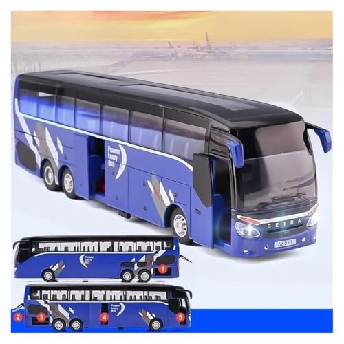 Sammlermodelle von Spielzeugautos 1:50 SETRA Bus Spielzeugauto Für Jungen Diecast Metall Modell Für Kinder Zurückziehen Miniatur Sound Licht Pädagogische Sammlung Geschenk Kind(Dark Gray) von KFHBNI