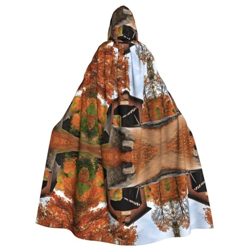 KFRXXZQB Albany Halloween-Umhang mit überzogener Brücke, bedruckt, für Erwachsene, verstellbarer Kapuzenumhang für Partys, Gothic-Events und Festivals, maschinenwaschbar KFRXXZQB Albany Halloween-Umhang mit überzogener Brücke, bedruckt, für Erwachsene, verstellbarer Kapuzenumhang für Partys, Gothic-Events und Festivals, maschinenwaschbar von KFRXXZQB