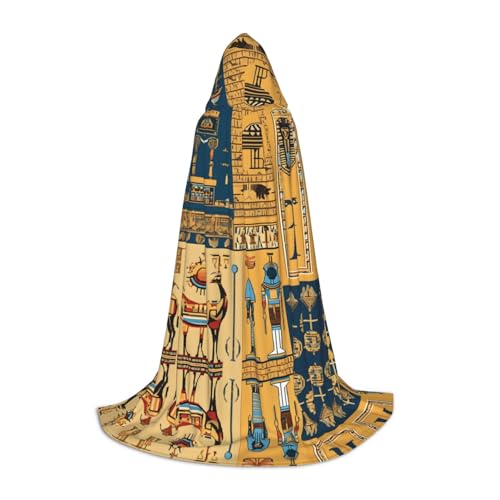 KFRXXZQB Ancient Egypt Tribe Series – Druck Jugend Kapuzenumhang – verstellbarer bedruckter Umhang für Halloween, Veranstaltungen, Schultheater und Kostüme, Größe S von KFRXXZQB