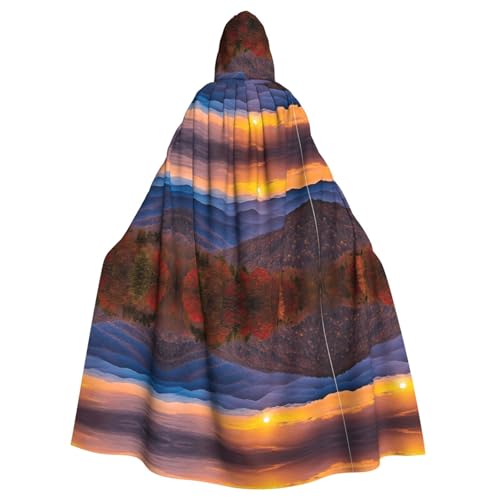 KFRXXZQB Blue Ridge Parkway Mountains – Halloween-Umhang für Erwachsene – verstellbarer Kapuzenumhang für Partys, Gothic-Events und Festivals, maschinenwaschbar KFRXXZQB Blue Ridge Parkway Mountains – Halloween-Umhang für Erwachsene – verstellbarer Kapuzenumhang für Partys, Gothic-Events und Festivals, maschinenwaschbar von KFRXXZQB