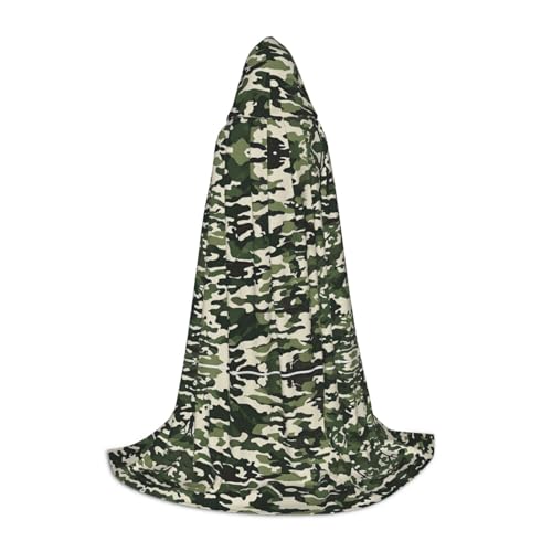 KFRXXZQB Cold Tree Camouflage-Umhang mit Kapuze, verstellbar, bedruckt, für Halloween, Schultheater und Kostüme, Größe S von KFRXXZQB