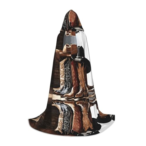 KFRXXZQB Cowboy-Umhang mit schwarzem Hut und Westernstiefeln, bedruckt, verstellbar, bedruckt, für Halloween, Schultheater und Kostüme, Größe S KFRXXZQB Cowboy-Umhang mit schwarzem Hut und Westernstiefeln, bedruckt, verstellbar, bedruckt, für Halloween, Schultheater und Kostüme, Größe S von KFRXXZQB