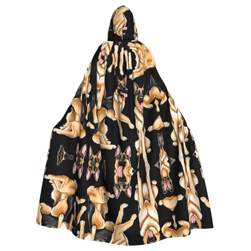 KFRXXZQB Deutscher Schäferhund – bedruckter Halloween-Umhang für Erwachsene – verstellbarer Kapuzenumhang für Partys, Gothic-Events und Festivals, maschinenwaschbar KFRXXZQB Deutscher Schäferhund – bedruckter Halloween-Umhang für Erwachsene – verstellbarer Kapuzenumhang für Partys, Gothic-Events und Festivals, maschinenwaschbar von KFRXXZQB