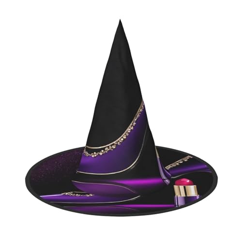 KFRXXZQB Elegante violette High Heels mit Lippenstift-Druck, volle Abdeckung, Halloween-Hut – verstaubare Hexen-Kopfbedeckung für Festivals, Larp und Partys, 2 Stück KFRXXZQB Elegante violette High Heels mit Lippenstift-Druck, volle Abdeckung, Halloween-Hut – verstaubare Hexen-Kopfbedeckung für Festivals, Larp und Partys, 2 Stück von KFRXXZQB