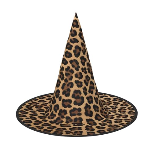 KFRXXZQB Halloween-Hut mit Leopardenmuster, volle Abdeckung, verstaubare Hexen-Kopfbedeckung für Festivals, Larp und Partys, 2 Stück KFRXXZQB Halloween-Hut mit Leopardenmuster, volle Abdeckung, verstaubare Hexen-Kopfbedeckung für Festivals, Larp und Partys, 2 Stück von KFRXXZQB