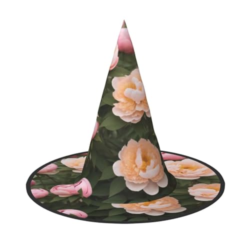 KFRXXZQB Halloween-Hut mit Pfingstrosen, volle Abdeckung, verstaubare Hexen-Kopfbedeckung für Festivals, Larp und Partys, 1 Stück KFRXXZQB Halloween-Hut mit Pfingstrosen, volle Abdeckung, verstaubare Hexen-Kopfbedeckung für Festivals, Larp und Partys, 1 Stück von KFRXXZQB