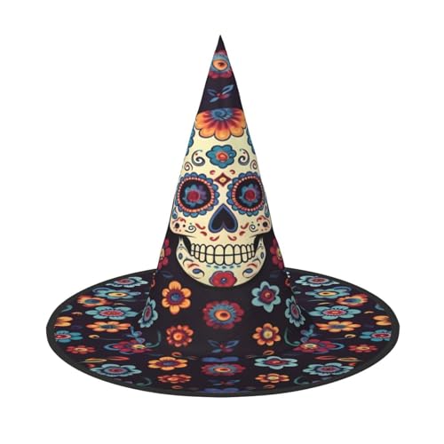 KFRXXZQB Halloween-Hut mit Totenköpfen, volle Abdeckung, verstaubare Hexen-Kopfbedeckung für Festivals, Larp und Partys, 1 Stück KFRXXZQB Halloween-Hut mit Totenköpfen, volle Abdeckung, verstaubare Hexen-Kopfbedeckung für Festivals, Larp und Partys, 1 Stück von KFRXXZQB