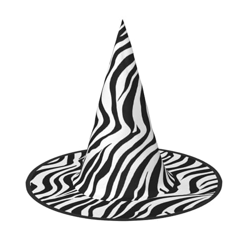 KFRXXZQB Halloween-Hut mit Zebramuster, volle Abdeckung, verstaubare Hexen-Kopfbedeckung für Festivals, Larp und Partys, 2 Stück KFRXXZQB Halloween-Hut mit Zebramuster, volle Abdeckung, verstaubare Hexen-Kopfbedeckung für Festivals, Larp und Partys, 2 Stück von KFRXXZQB