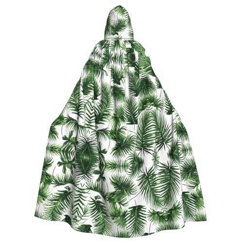 KFRXXZQB Halloween-Umhang für Erwachsene, Palmengrün, Blätter, verstellbarer Kapuzenumhang für Partys, Gothic-Events und Festivals, maschinenwaschbar KFRXXZQB Halloween-Umhang für Erwachsene, Palmengrün, Blätter, verstellbarer Kapuzenumhang für Partys, Gothic-Events und Festivals, maschinenwaschbar von KFRXXZQB