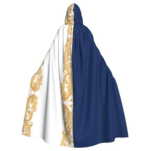 KFRXXZQB Halloween-Umhang für Erwachsene, goldfarben, blau, weiß, bedruckt, verstellbarer Kapuzenumhang für Partys, Gothic-Events und Festivals, maschinenwaschbar KFRXXZQB Halloween-Umhang für Erwachsene, goldfarben, blau, weiß, bedruckt, verstellbarer Kapuzenumhang für Partys, Gothic-Events und Festivals, maschinenwaschbar von KFRXXZQB