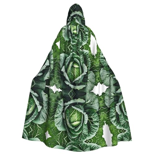 KFRXXZQB Halloween-Umhang für Erwachsene, mit hellem Kohlaufdruck, verstellbarer Kapuzenumhang für Partys, Gothic-Events und Festivals, maschinenwaschbar von KFRXXZQB