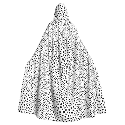 KFRXXZQB Halloween-Umhang für Erwachsene, schwarzer und weißer Punkt-Druck, verstellbarer Kapuzenumhang für Partys, Gothic-Events und Festivals, maschinenwaschbar KFRXXZQB Halloween-Umhang für Erwachsene, schwarzer und weißer Punkt-Druck, verstellbarer Kapuzenumhang für Partys, Gothic-Events und Festivals, maschinenwaschbar von KFRXXZQB