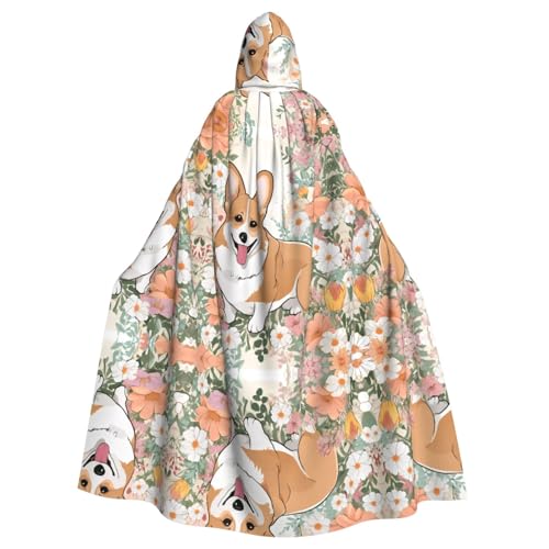 KFRXXZQB Halloween-Umhang mit Blumendruck für Erwachsene, verstellbarer Kapuzenumhang für Partys, Gothic-Events und Festivals, maschinenwaschbar KFRXXZQB Halloween-Umhang mit Blumendruck für Erwachsene, verstellbarer Kapuzenumhang für Partys, Gothic-Events und Festivals, maschinenwaschbar von KFRXXZQB