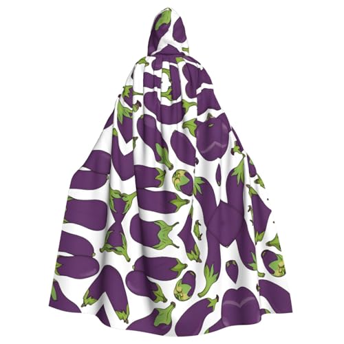 KFRXXZQB Halloween-Umhang mit Cartoon-Aubergine, verstellbarer Kapuzenumhang für Partys, Gothic-Events und Festivals, maschinenwaschbar KFRXXZQB Halloween-Umhang mit Cartoon-Aubergine, verstellbarer Kapuzenumhang für Partys, Gothic-Events und Festivals, maschinenwaschbar von KFRXXZQB