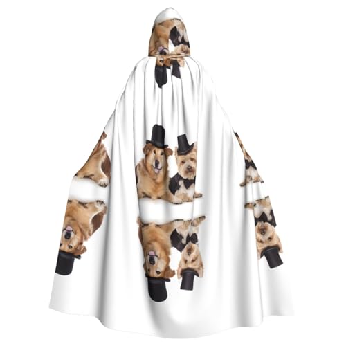KFRXXZQB Halloween-Umhang mit süßem Hunde-Aufdruck, verstellbarer Kapuzenumhang für Partys, Gothic-Events und Festivals, maschinenwaschbar KFRXXZQB Halloween-Umhang mit süßem Hunde-Aufdruck, verstellbarer Kapuzenumhang für Partys, Gothic-Events und Festivals, maschinenwaschbar von KFRXXZQB